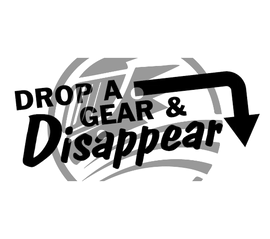 Drop a Gear and Disappear Sticker