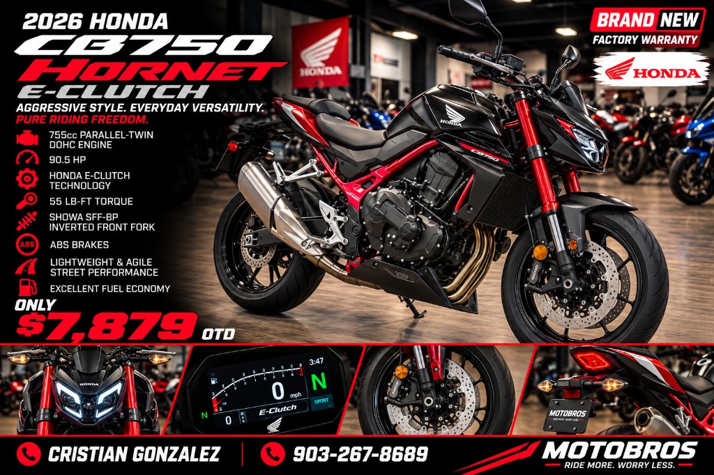 2026 Honda CB750 Hornet E-Clutch