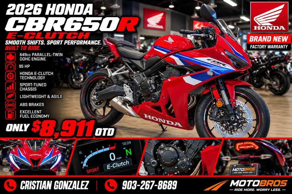 2026 Honda CBR650R E-Clutch