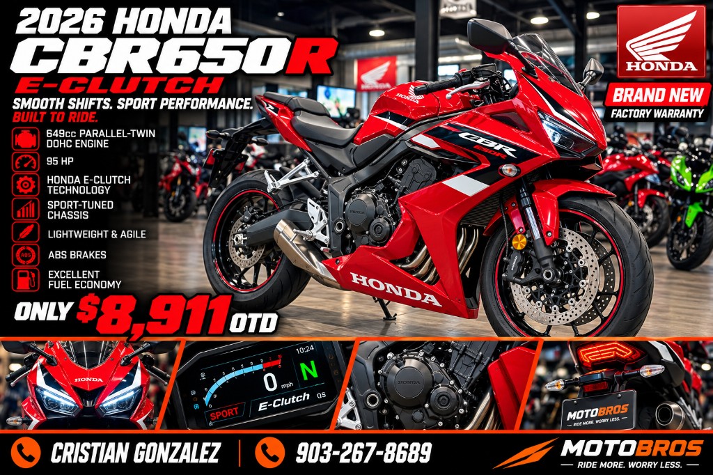2026 Honda CBR650R E-Clutch